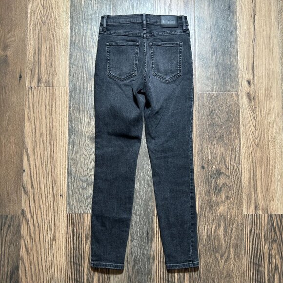 Everlane The High Rise Skinny Jean Button Fly Washed Black Size 26 Ankle - Picture 4 of 4